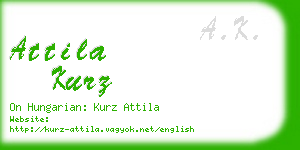 attila kurz business card